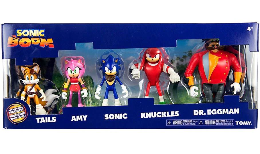 Sonic Boom 3 Action Figure Bundle - Sonic Tails Amy Knuckles Dr