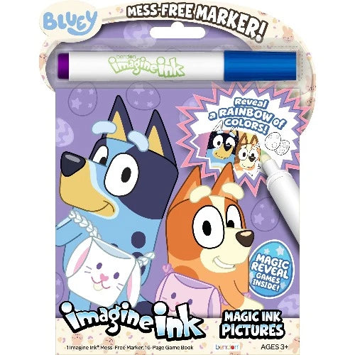 Bluey Easter Imagine Ink 16 page Pictures and Game Book with Mess Free Marker