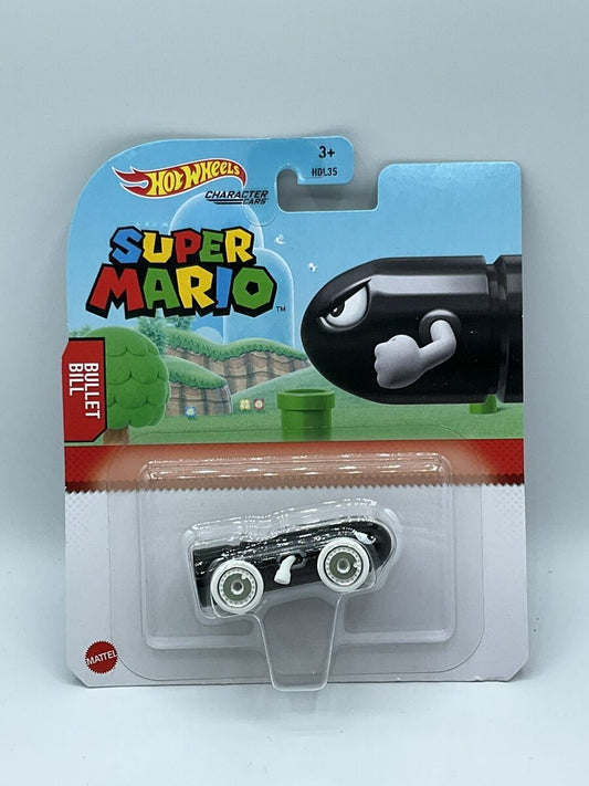 Hot Wheels Mattel Super Mario Character Cars Bullet Bill