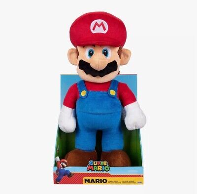 Jakks Pacific Nintendo Super Mario Bros Mario Jumbo Cuddly Stuffed Plush 20"