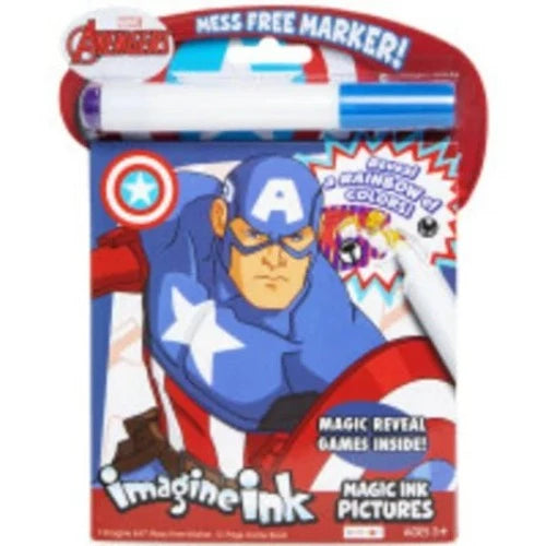 Avengers Captain America Imagine Ink Coloring and Activity Book Value Size - Partytoyz Inc