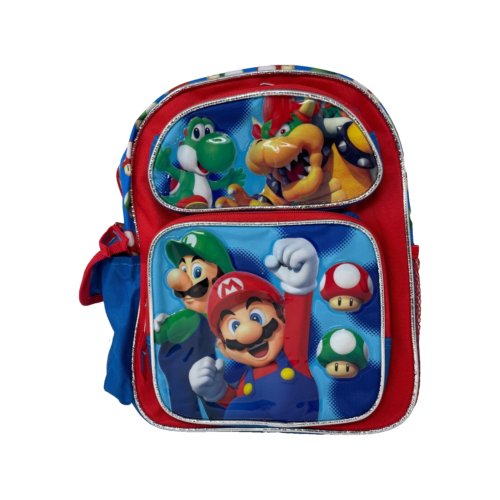 Backpack Super Mario (Yoshi, Bawser, Mario, Luigi) 12 inch - Partytoyz Inc