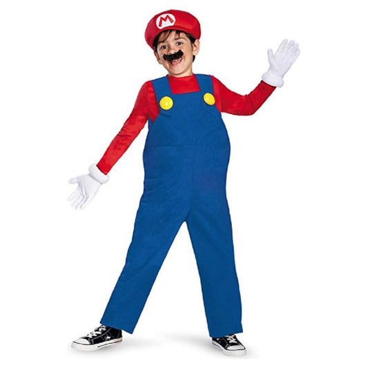 Costume - Super Mario - Deluxe Mario - Kids - Size Medium - Size 8-10 - Ages 5-7 - Partytoyz Inc
