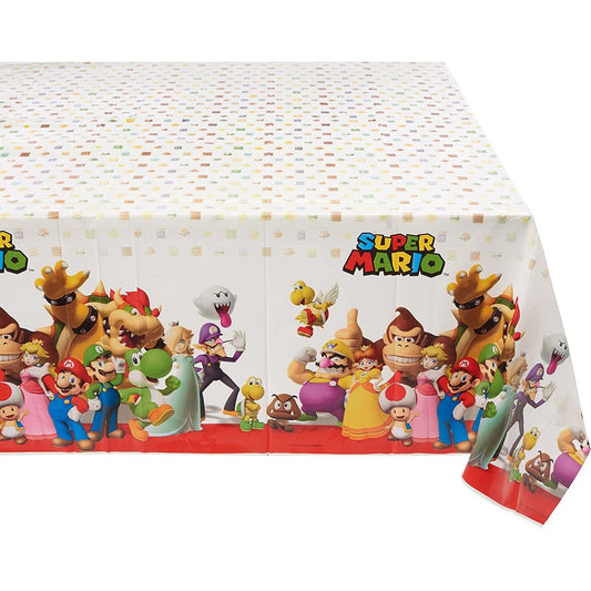 Mario Brothers Birthday Party Favors - Table Cover Tablecover Cloth - Partytoyz Inc