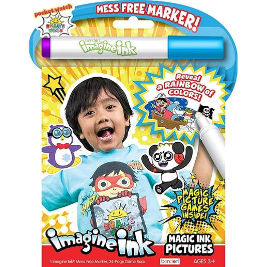 Ryans World Imagine Ink Coloring and Activity Book Value Size - Partytoyz Inc