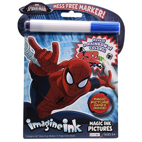 Spider Man Imagine Ink Coloring and Activity Book Value Size - Partytoyz Inc