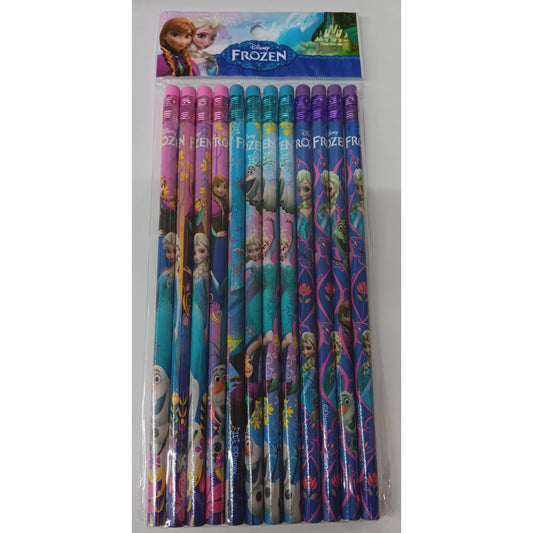 Frozen pink, blue, purple Wooden Pencil Pack of 12