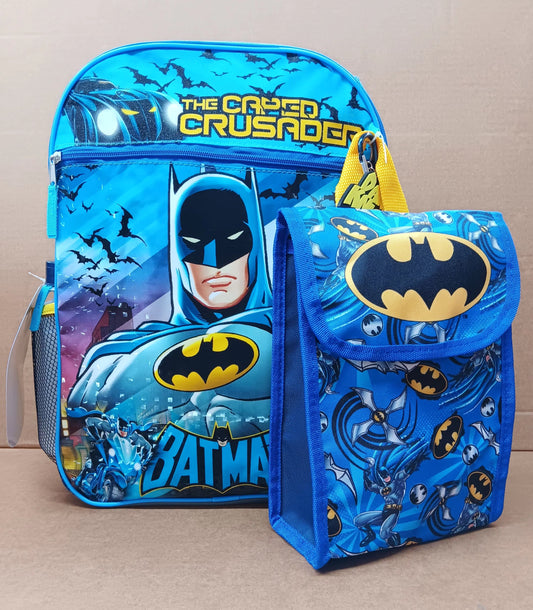 Backpack 16 inch, 5 Piece Set, Batman