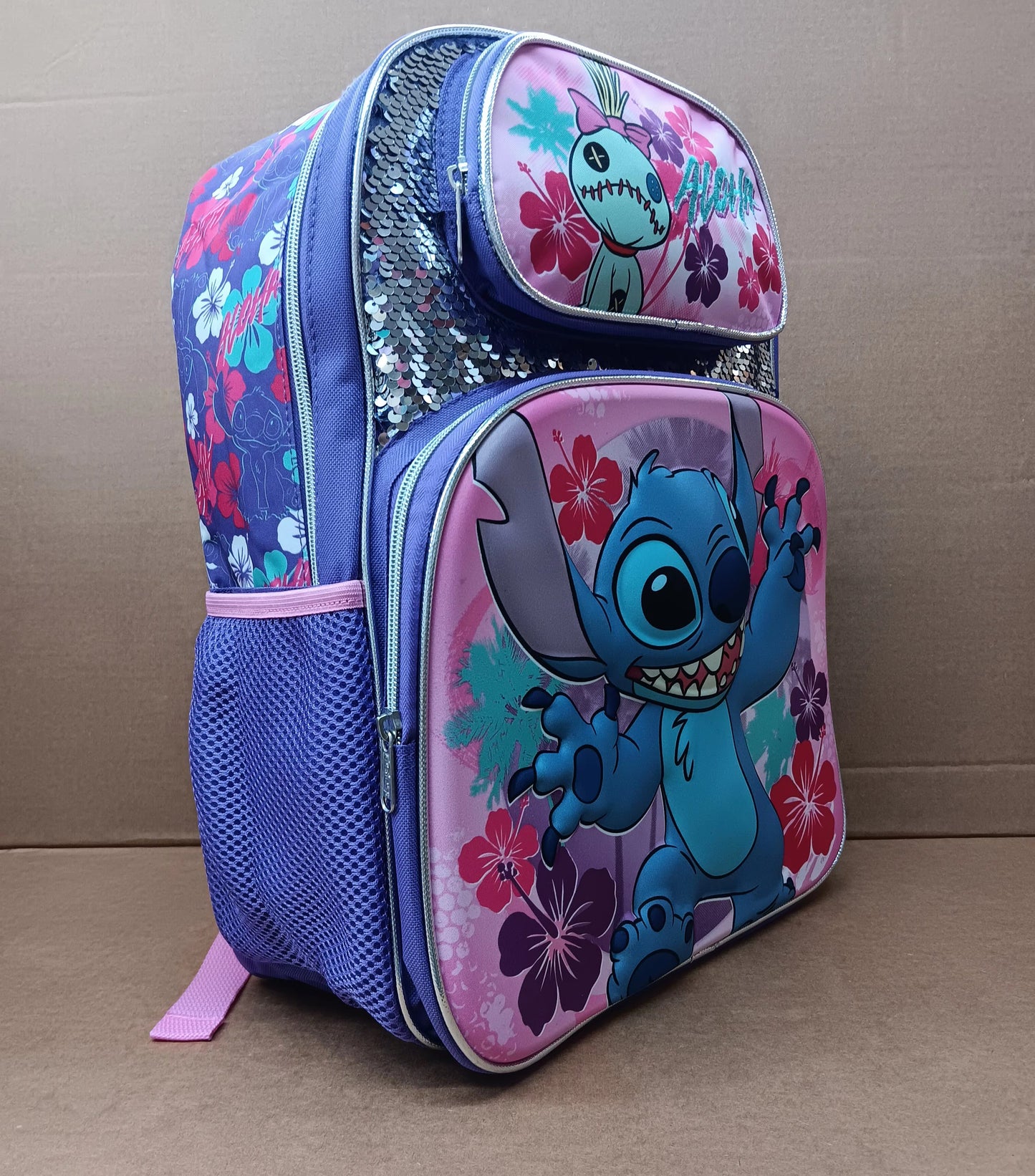 Disney Lilo & Stitch Backpack  16 inch Purple