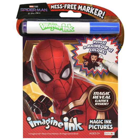 Spider-Man Imagine Ink 16 page Pictures and Game Book with Mess Free Marker