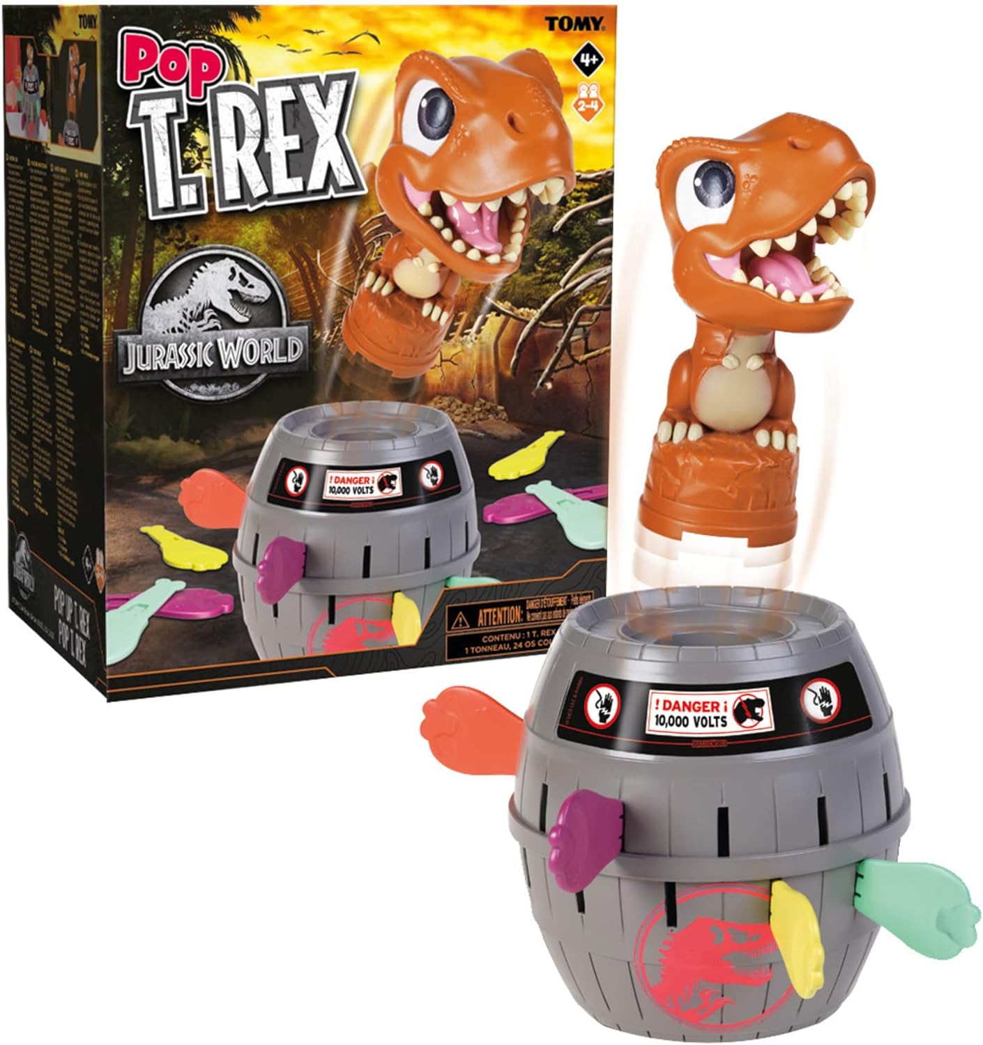 Jurassic World Pop Up T-Rex, Dinosaur Game for Kids, Family Game