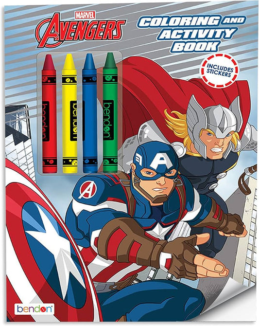 Avengers Coloring and Activity Book with Crayons and over 30 Stickers Included