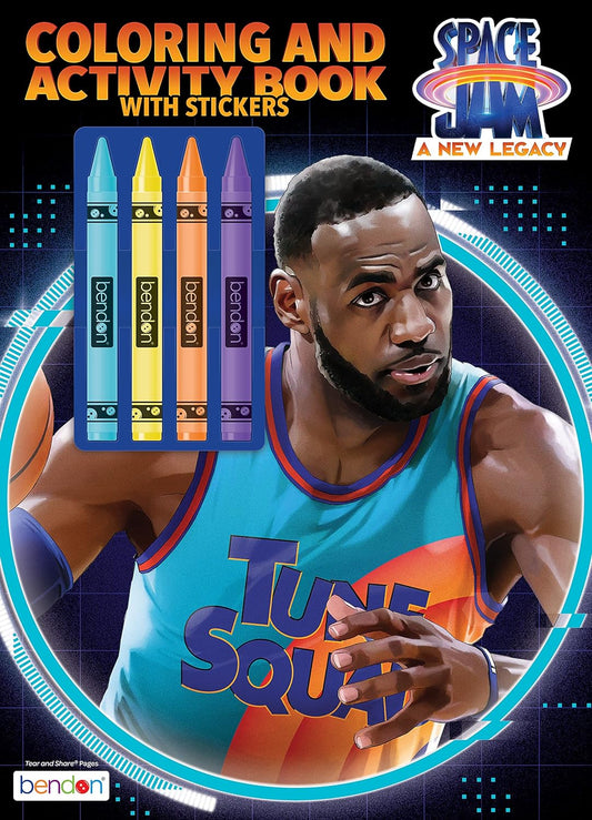 Space Jam Coloring and Activity Book with Crayons and over 30 Stickers Included