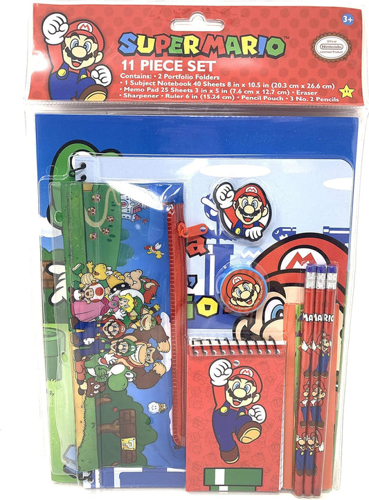 Super Mario Brothers Jumbo 11 Piece Stationery Set