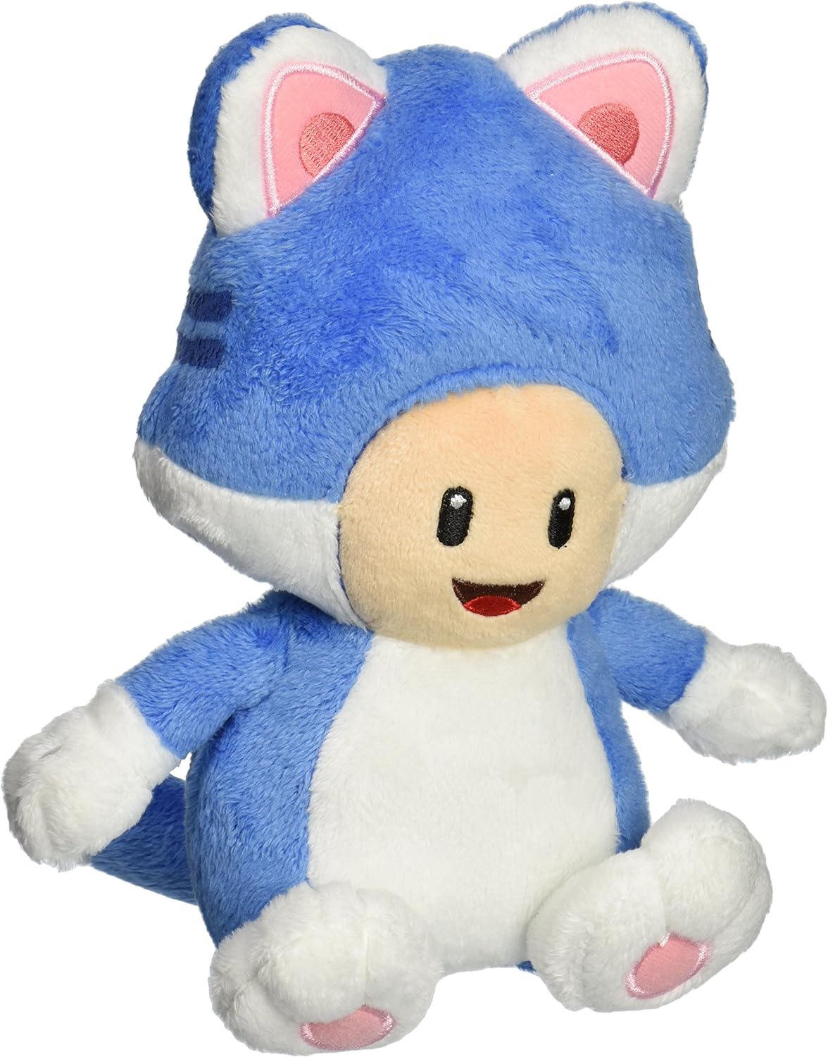 Little Buddy Super Mario Neko Cat Toad Plush, 7"