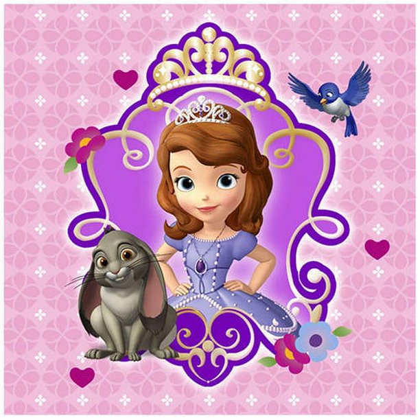 Napkins - Sofia the First - Small - Paper - 2Ply - 16ct - 10 X 10 in