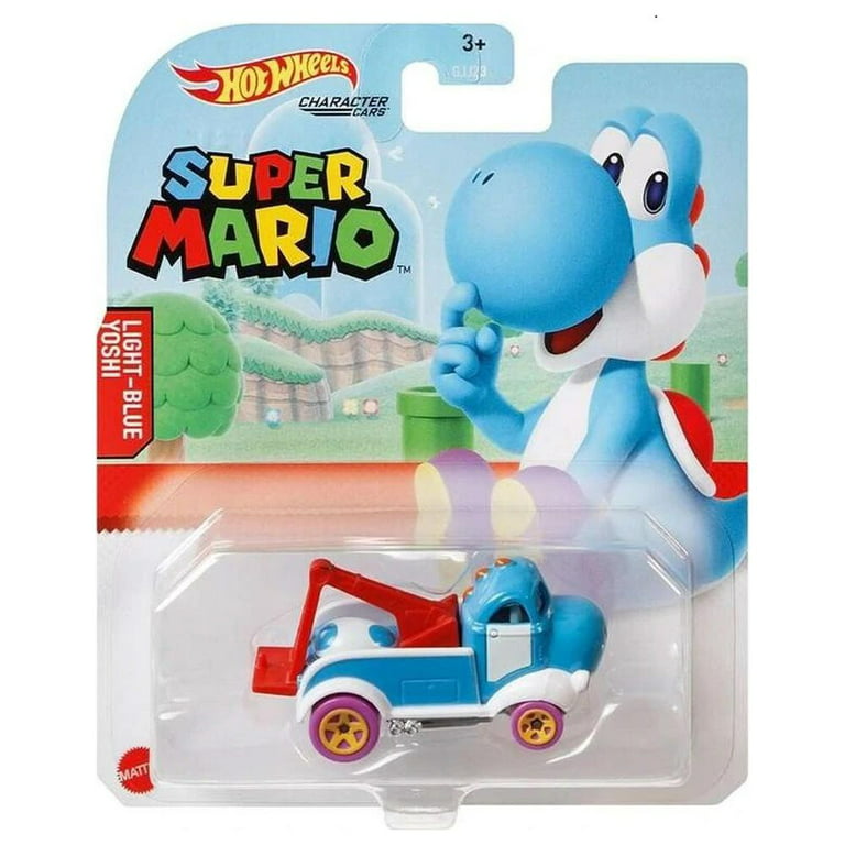 Hot Wheels Super Mario Light Blue Yoshi Character Cars