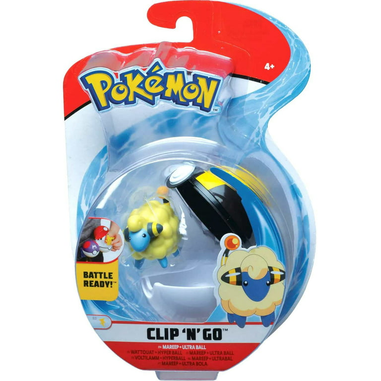 Pokémon Clip N Go Mareep and Ultra Ball Action Figure