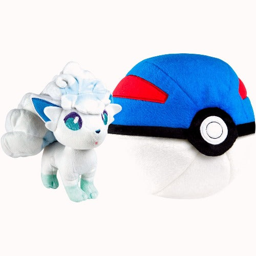 Pokemon Alolan Vulpix & Great Ball Pokeball Plush