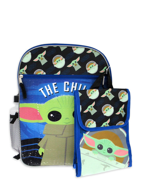 Backpack 16 inch, 5 Piece Set, The Child Baby Yoda