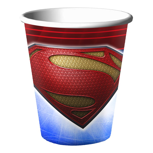 SUPERMAN  Cups - 9oz Paper - 8ct