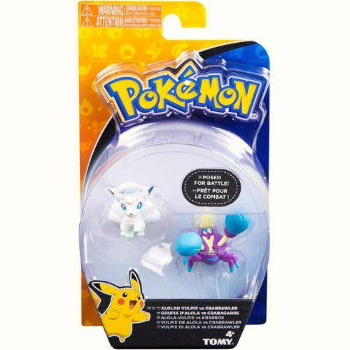 Pokemon Plastic Figure - Alolan Vulpix vs Crabrawler