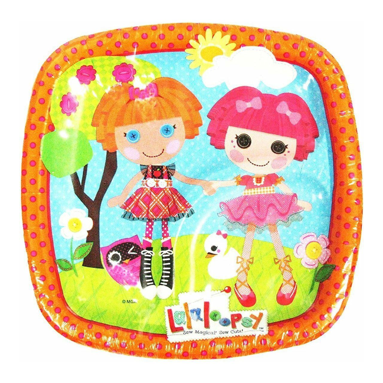 Plates - Lalaloopsy - Small 7 Inch - Paper - 8ct - Square - Orange