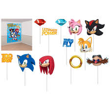 Sonic the Hedgehog Birthday Paper & Cardstock Photo Booth Kit, 4.6ft x 6.7ft