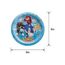 Sonic the Hedgehog Paper Lunch Plates, 9in, 8ctp