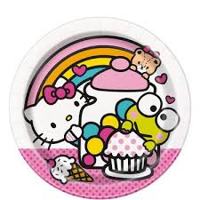 Hello Kitty  7 Inches Paper Plates 8 ct.