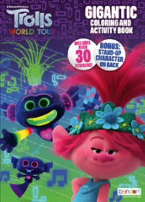 Trolls World Tour Gigantic Coloring and Activity Book with over 30 Stickers and 192p Coloring Book