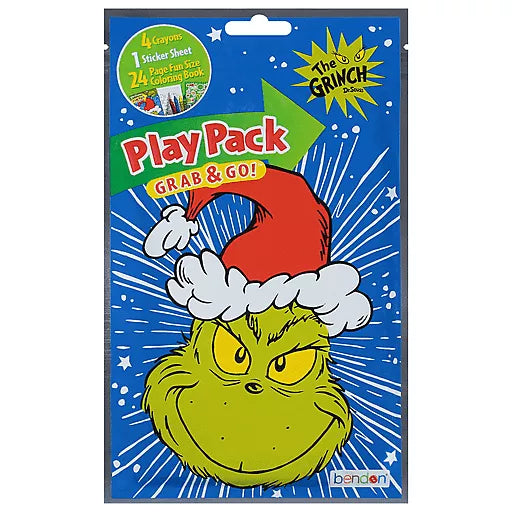 Dr Seuss's The Grinch Grab and Go Play Pack 1ct Party Favors