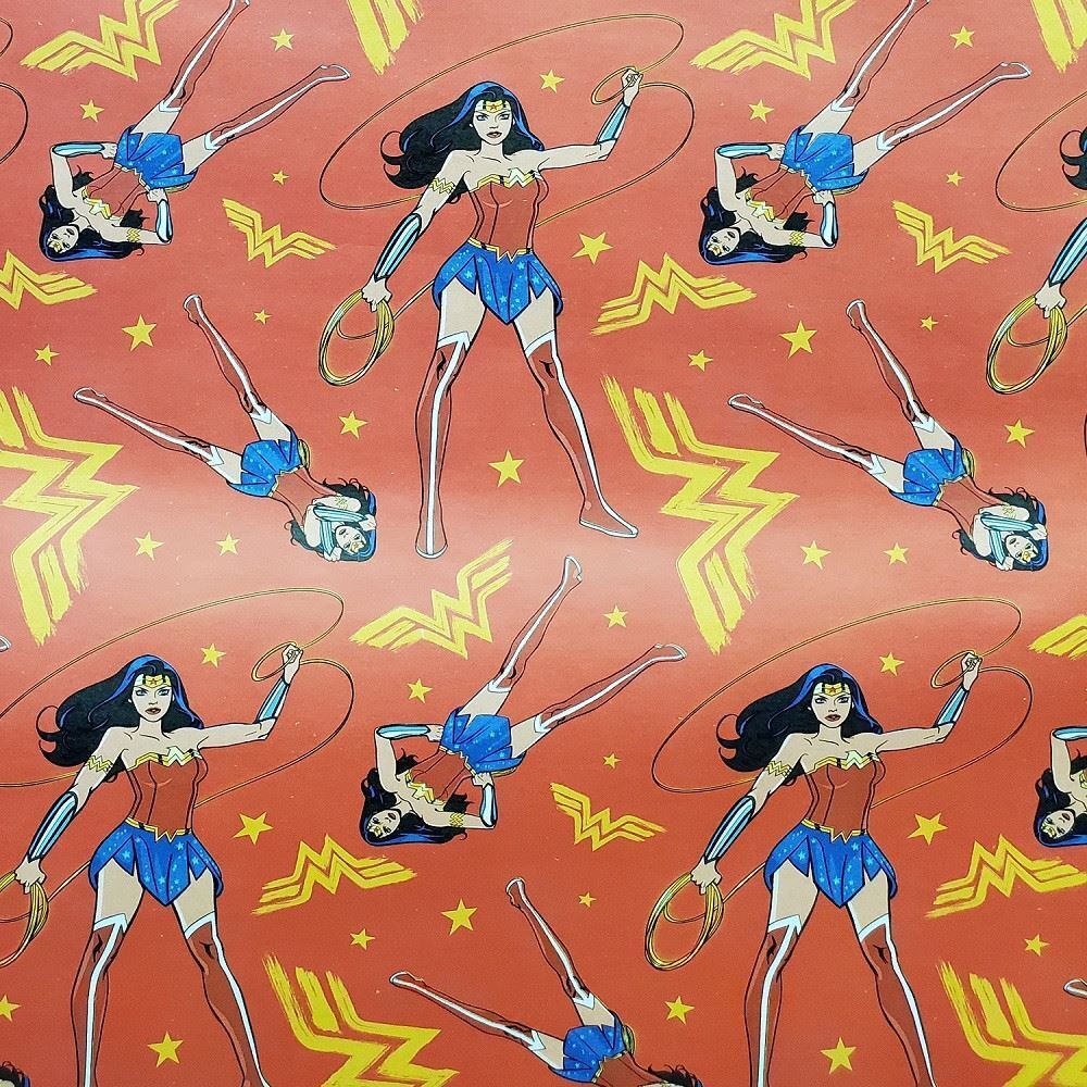 Gift Wrap - Wonder Woman - 39 Inch X 6 Ft - Paper - 1 Roll