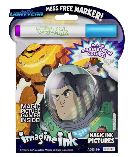 Lightyear Imagine Ink 16 page Pictures and Game Book with Mess Free Marker