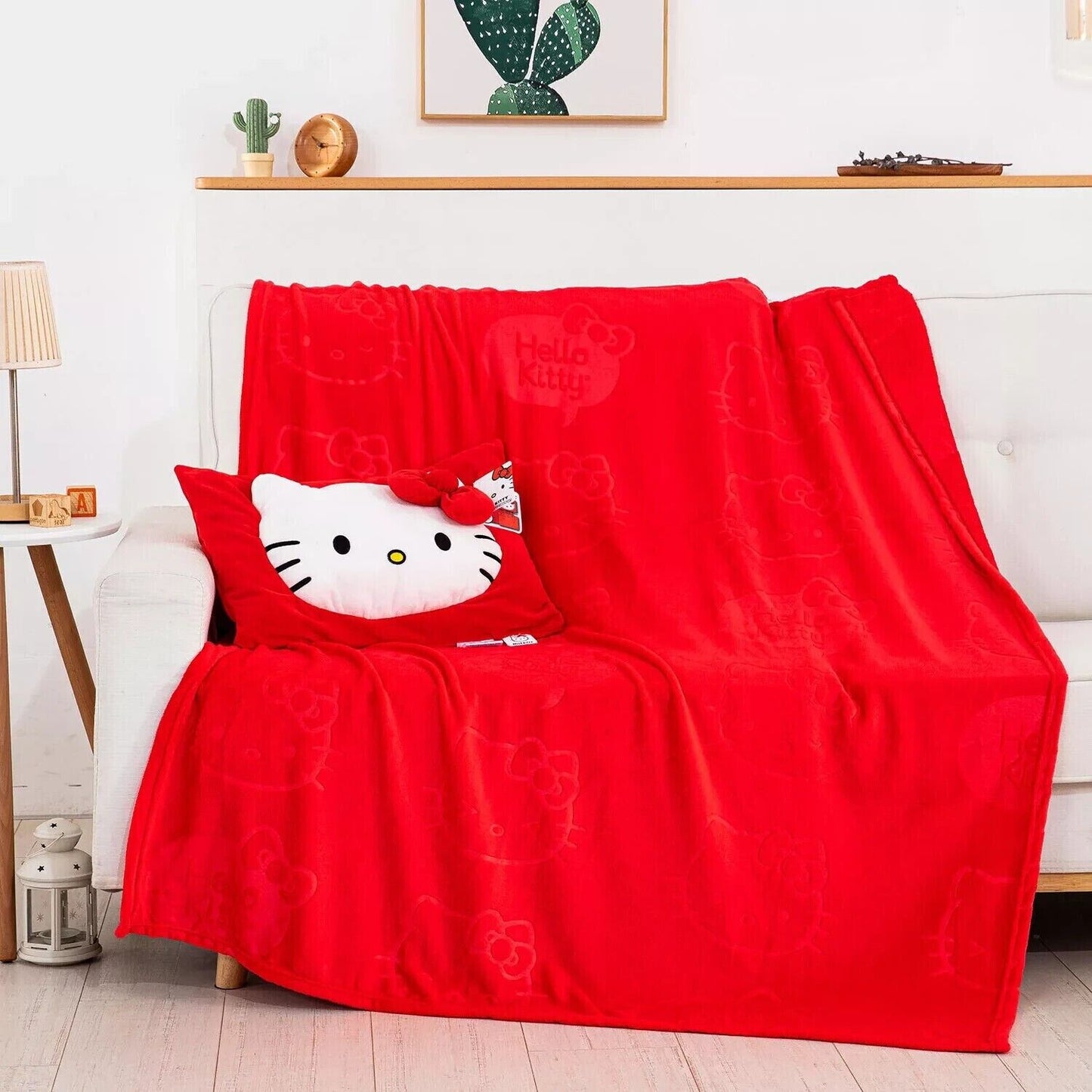 Hello Kitty  Pillow Pocket Throw with Blanket (2 Piece Set)