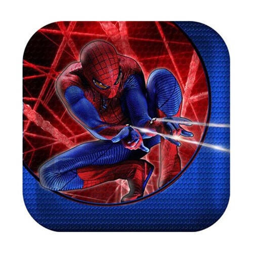 Plates - Spider Man - Small 7 Inch - Paper - 8ct - Square