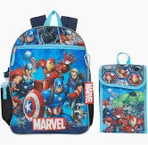 Backpack 16 inch, 5 Piece Set, Marvel Avengers