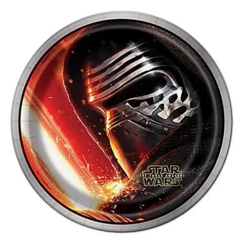 Plates - Star Wars - Small 7 Inch - Paper - 8ct - Round - Force AwakenPartytoyz Inc