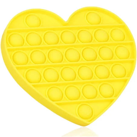 Pop It Fidget Toy -HEART YELLOW