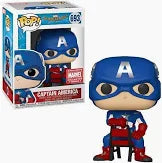 Funko Spider-Man Homecoming POP! Marvel Captain America Exclusive Vinyl Figure #693 [Sitting]