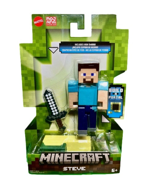 Steve Minecraft Build-a-Portal Action Figure