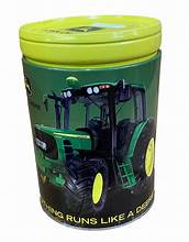 John Deere Steel Kid's Rounded Coin Bank