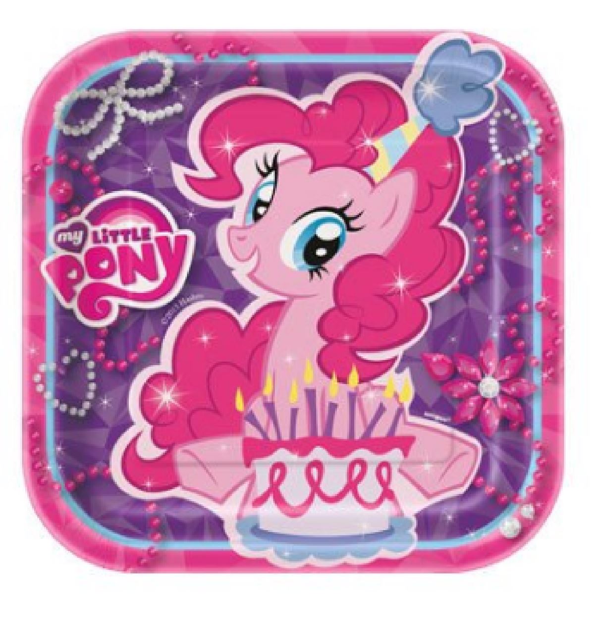 Plates - My Little Pony - Small 7 Inch - Paper - 8ct - Square