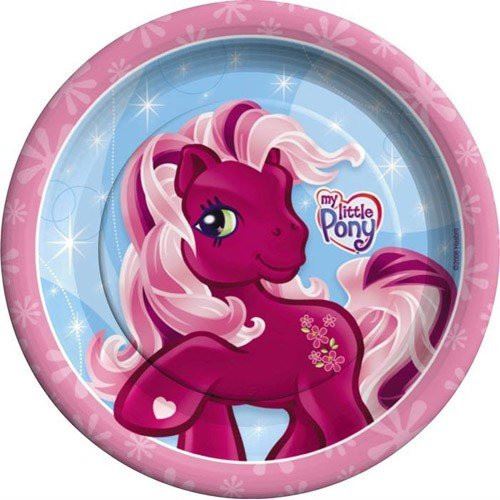 Plates - My Little Pony - Small 7 Inch - Paper - 8ct - Round - Pink