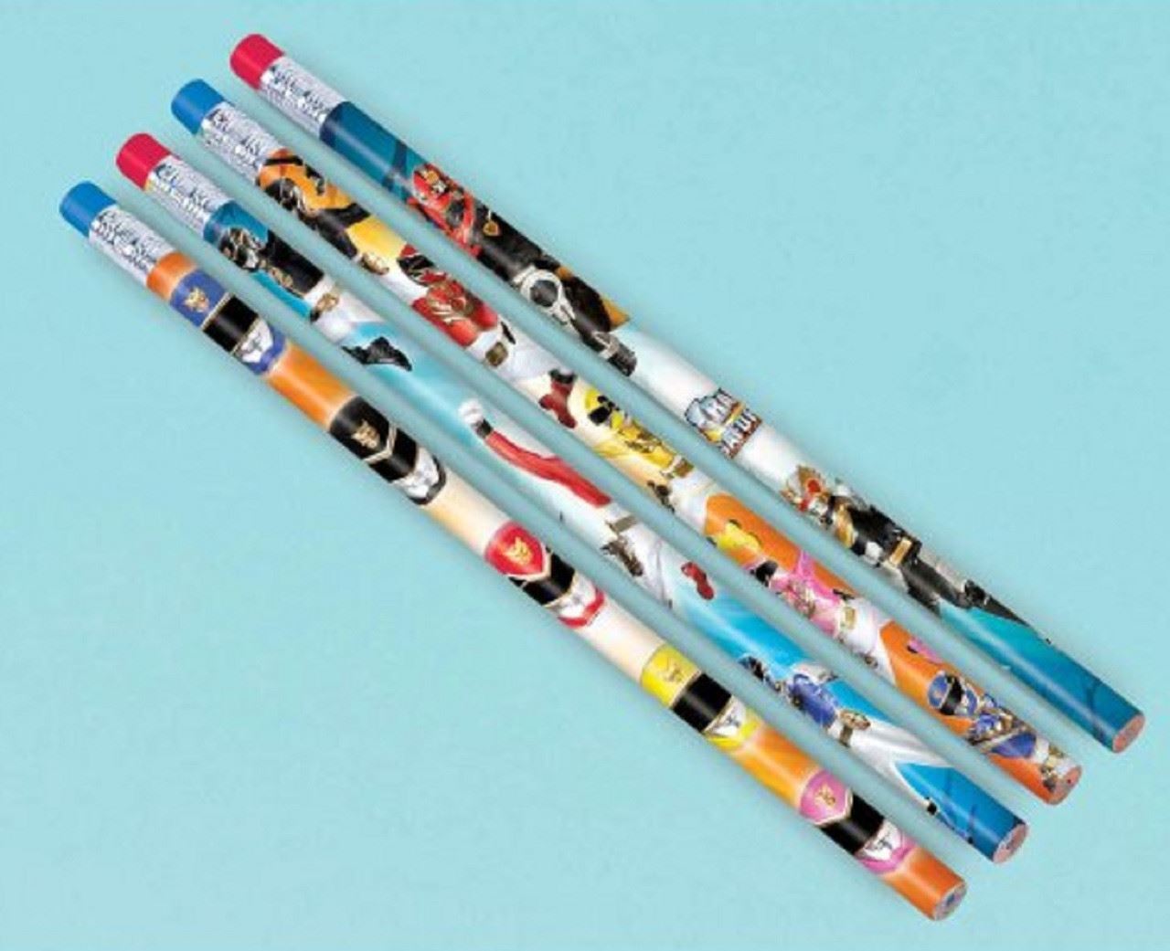 Power Rangers Mega Force Red/Blue Wooden Pencils Pack of 12