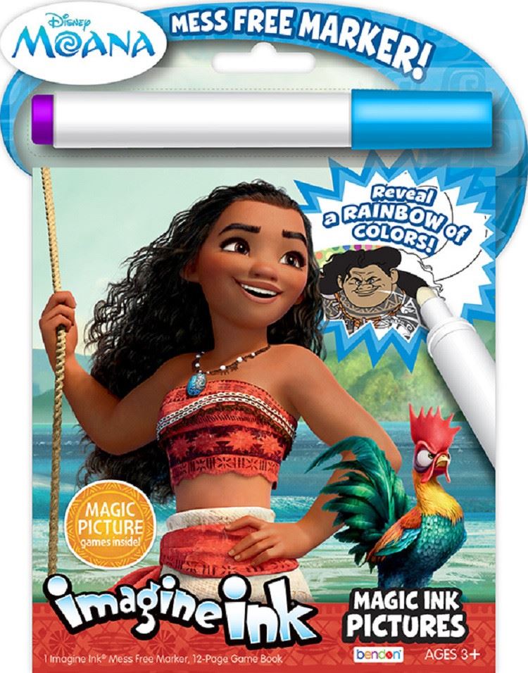 Moana Imagine Ink Coloring and Activity Book Value Size