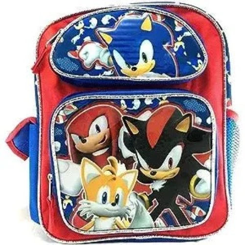 Backpack Sonic Team Tail, Shadow, Knuckles 12" - Partytoyz Inc