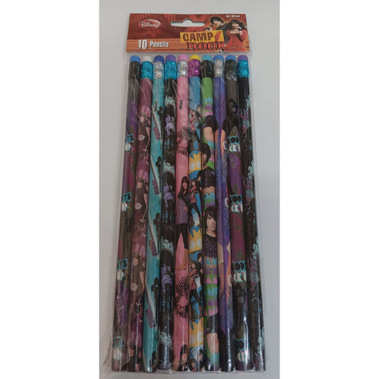 Camp Rock Wooden Pencils Pack of 10 - Partytoyz Inc