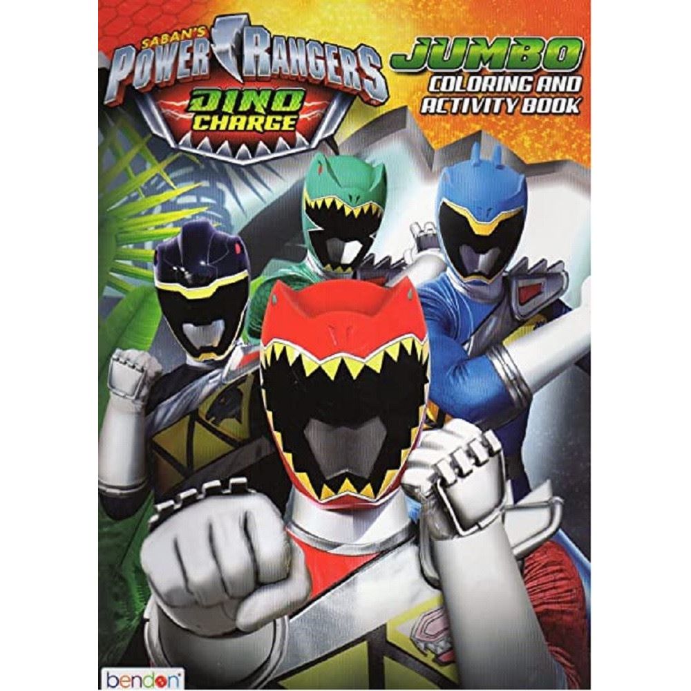 Coloring Book - Power Rangers - Party Favors - 96 Pages - Dino Charge w Black Ra - Partytoyz Inc