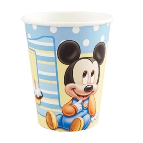 Cups - Disney Mickey's 1st Birthday 9 oz. 8 ct - Partytoyz Inc